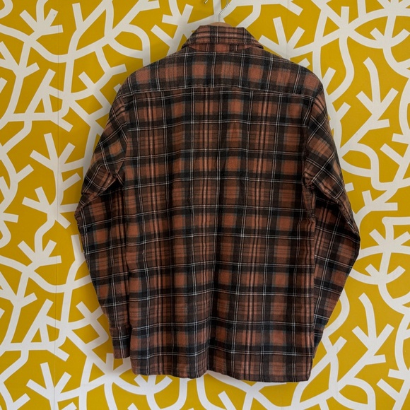 Vintage KMart Brown Grunge Cotton-Polyester Flannel Button Down Shirt - S/M - Picture 3 of 4